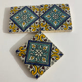 MyTindy Moroccan Ceramic tiles Hand painted tiles 4"x4" 100% for Bathroom Remodeling and kitchen Projects works wall and ground, view 2