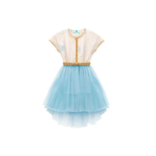 MyTindy Moroccan Kaftan Blue bud for girls kids