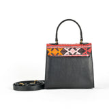 MyTindy Moroccan leather bag - Handmade - Leather Kilim bag - Leather carpet bag - Leather bag, view 6