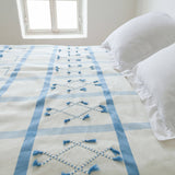 MyTindy Moroccan Light Blue Bed Spread, view 3
