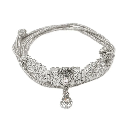 MyTindy Moroccan Majestique Mdamma Silver Belt