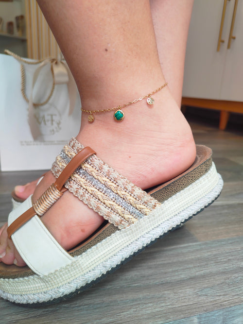 MyTindy Malachite Ankle Bracelet