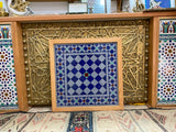 MyTindy Moroccan mosaic in Alhambra palace mosaic wall hanging with wooden frame , wall decor mosaic art, tiles clay wall art . Alhambra, view 2