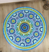 MyTindy Moroccan Mosaic table round for outdoor and indoor 100% handcrafted mandala design Costume height, view 2