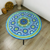 MyTindy Moroccan Mosaic table round for outdoor and indoor 100% handcrafted mandala design Costume height, view 3