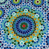 MyTindy Moroccan Mosaic table round for outdoor and indoor 100% handcrafted mandala design Costume height, view 4