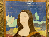 MyTindy Moroccan mosaic wall hanging with Metal frame, small mosaic pieces Mona Lisa art work , wall mosaic decor mosaic art , tiles clay wall art, view 2