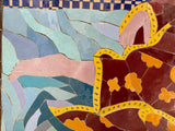 MyTindy Moroccan mosaic wall hanging with Metal frame, small mosaic pieces Moroccan woman art work , wall mosaic decor mosaic art , tiles clay wall, view 6