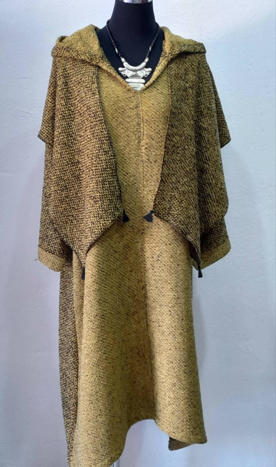 MyTindy Moroccan Mustard & Black Winter Djellaba