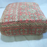 MyTindy Moroccan Pouf Kilim Red, view 3