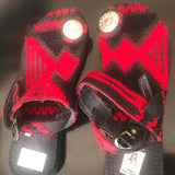 MyTindy Moroccan Red and Black Sandals, view 2