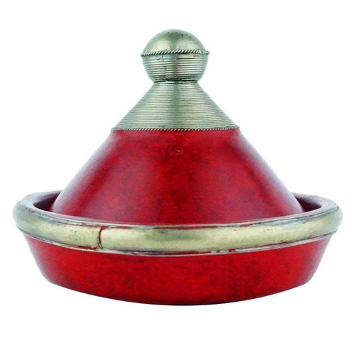 MyTindy Moroccan Red Tagine in Terracotta and Wrought Iron Sidi
