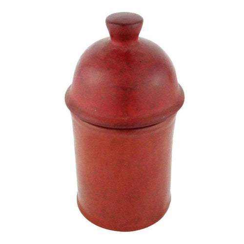 MyTindy Moroccan Red Terracotta Tin Pot with Lid Kari