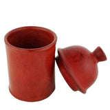 MyTindy Moroccan Red Terracotta Tin Pot with Lid Kari, view 2