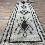 MyTindy Moroccan rug Beni Ouarain rug 2x13 ft Handmade rug Berber rug, view 2