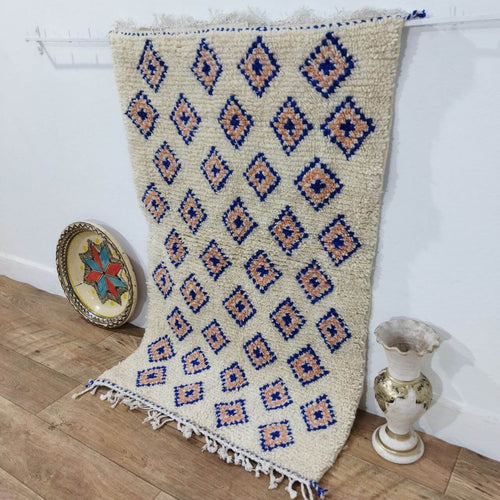 MyTindy Authentic Moroccan rug Style Azilal rug 2x4 ft Handmade rug Berber rug