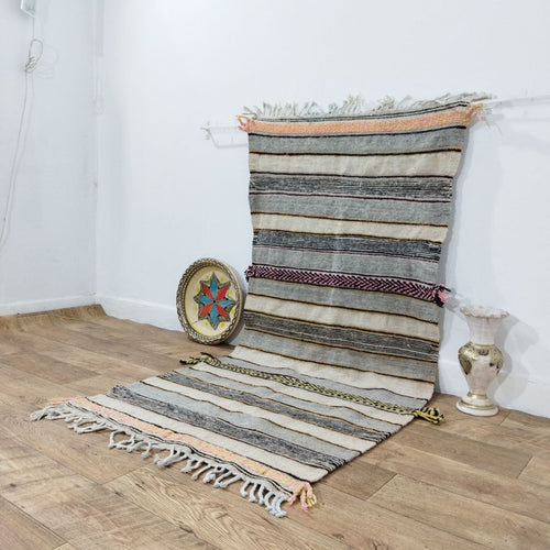 MyTindy Moroccan rug Style Azilal rug 2x6 ft Handmade rug Berber rug