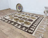 MyTindy Authentic Moroccan rug Style Azilal rug 3x4 ft Handmade rug Berber rug, view 2
