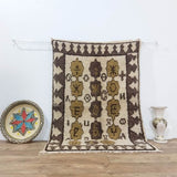 MyTindy Authentic Moroccan rug Style Azilal rug 3x4 ft Handmade rug Berber rug, view 6