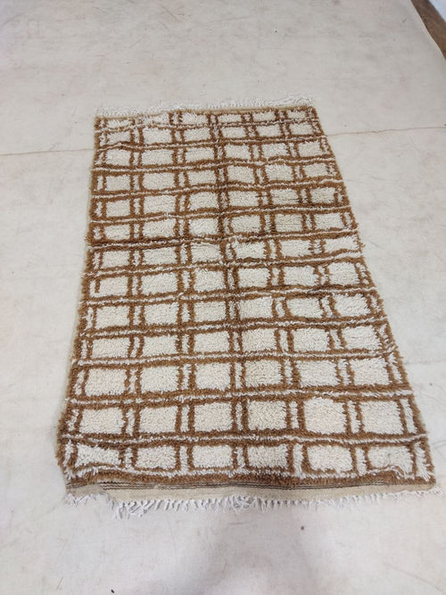 MyTindy Moroccan rug Beni Ouarain rug 3x4 ft Handmade rug Small rug