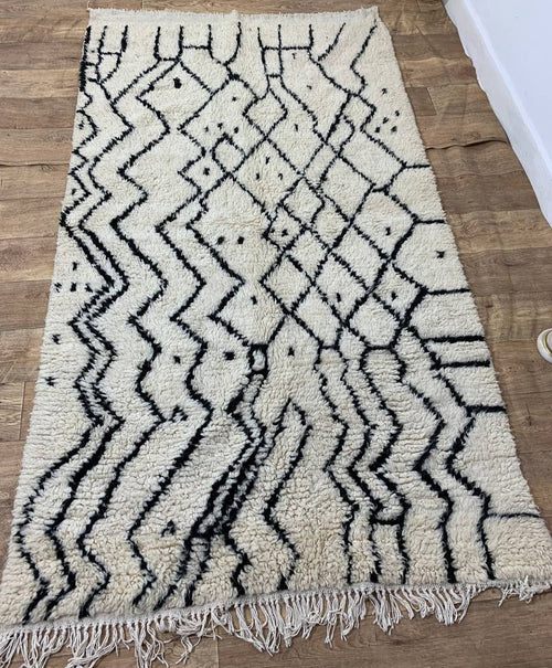 MyTindy Moroccan rug Beni Ouarain rug 3x5 ft Handmade rug Berber rug