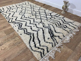 MyTindy Moroccan rug Beni Ouarain rug 3x5 ft Handmade rug Berber rug, view 4