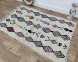 MyTindy Moroccan rug Style Azilal rug 3x5 ft Handmade rug Berber rug, view 4
