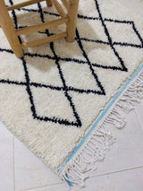 MyTindy Moroccan rug Beni Ouarain rug 3x5 ft Handmade rug Berber rug, view 3