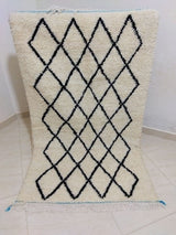 MyTindy Moroccan rug Beni Ouarain rug 3x5 ft Handmade rug Berber rug, view 6
