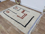 MyTindy Moroccan rug Beni Ouarain rug 3x5 ft Handmade rug Berber rug, view 4