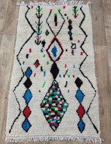MyTindy Moroccan rug Style Azilal rug 3x5 ft Handmade rug Berber rug, view 2