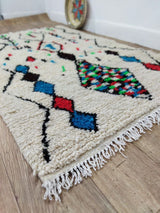MyTindy Moroccan rug Style Azilal rug 3x5 ft Handmade rug Berber rug, view 5