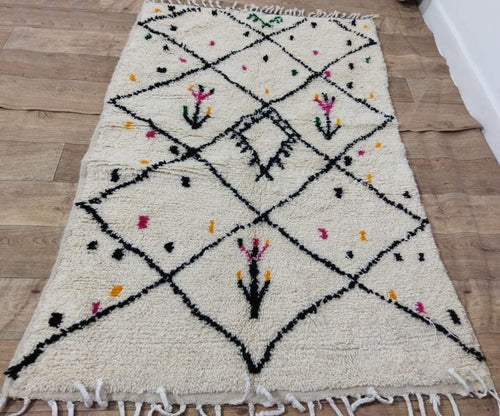 MyTindy Moroccan rug Style Azilal rug 3x5 ft Handmade rug Berber rug