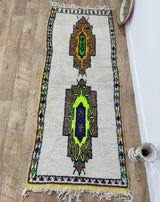 MyTindy Moroccan rug Style Azilal rug 3x7 ft Handmade rug Berber rug, view 2