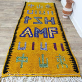 MyTindy Moroccan rug Beni Ouarain rug 3x9 ft Handmade rug Berber rug, view 3