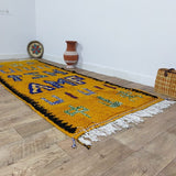 MyTindy Moroccan rug Beni Ouarain rug 3x9 ft Handmade rug Berber rug, view 5