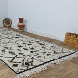 MyTindy Moroccan rug Beni Ouarain rug 4x10 ft Handmade rug Berber rug, view 4