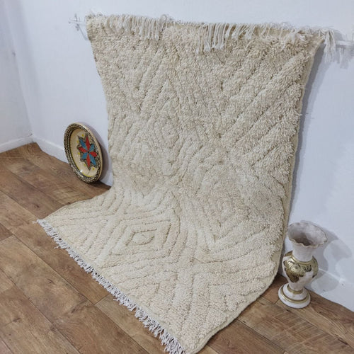 MyTindy Moroccan rug Beni Ouarain rug 4x5 ft Handmade rug Berber rug
