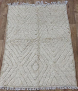 MyTindy Moroccan rug Beni Ouarain rug 4x5 ft Handmade rug Berber rug, view 2