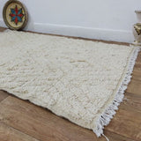 MyTindy Moroccan rug Beni Ouarain rug 4x5 ft Handmade rug Berber rug, view 4