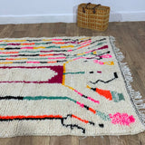 MyTindy Moroccan rug Style Azilal rug 4x6 ft Handmade rug Berber rug, view 3