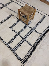 MyTindy Moroccan rug Beni Ouarain rug 4x7 ft Handmade rug Berber rug, view 2