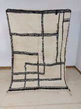 MyTindy Moroccan rug Beni Ouarain rug 4x7 ft Handmade rug Berber rug, view 6
