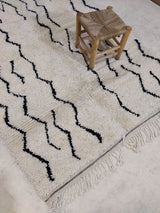 MyTindy Moroccan rug Beni Ouarain rug 4x7 ft Handmade rug Berber rug, view 2