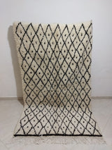 MyTindy Moroccan rug Beni Ouarain rug 4x7 ft Handmade rug Berber rug, view 6