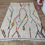 MyTindy Moroccan rug Beni Ouarain rug 4x7 ft Handmade rug Berber rug, view 3