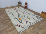 MyTindy Moroccan rug Beni Ouarain rug 4x7 ft Handmade rug Berber rug, view 4
