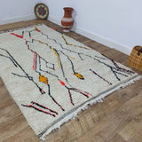 MyTindy Moroccan rug Beni Ouarain rug 4x7 ft Handmade rug Berber rug, view 5