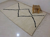 MyTindy Moroccan rug Beni Ouarain rug 4x7 ft Handmade rug Berber rug, view 2