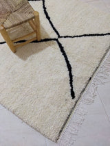 MyTindy Moroccan rug Beni Ouarain rug 4x7 ft Handmade rug Berber rug, view 3